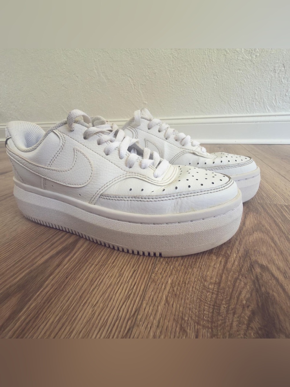 Nike Women’s White Platform Sneakers